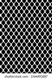 Hand Drawn Abstract Circles Grid Tile Mosaic Geometric Shapes Seamless Vector Pattern Isolated Background