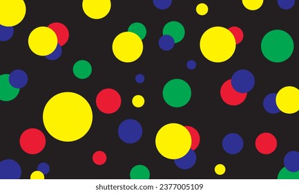 Dibujo manual de círculos abstractos sobre fondo negro. Diseño de vectores para historietas, carteles, pancartas y folletos