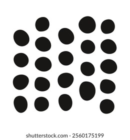 Hand drawn abstract circles shape pattern. Snow doodle scribble repeat elements.