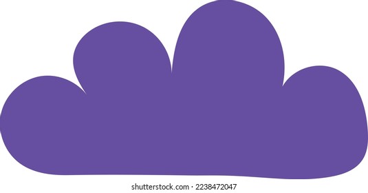Hand drawn abstract cloud shape illustration