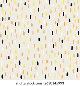 Padrão de confete abstrato desenhado à mão sem costura. Quebrado papel de parede interminável linha no estilo doodle. Motivo dos traços.