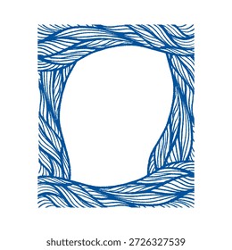 hand drawn abstract crayon frame border illustrations