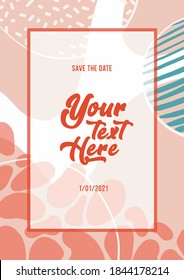 Hand drawn abstract creative universal artistic template. Good for poster, card, invitation, flyer, cover, banner, placard, brochure and other graphic design. Vector illustration.