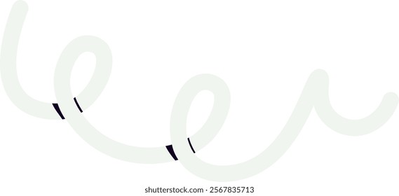 Hand Drawn Abstract Curly Line Vector Illustration