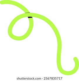 Hand Drawn Abstract Curly Line Vector Illustration