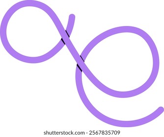 Hand Drawn Abstract Curved Line Vector Illustration