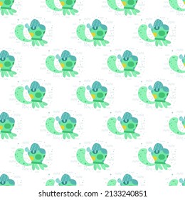 hand drawn abstract cute turtle cartoon seamless pattern premium vector