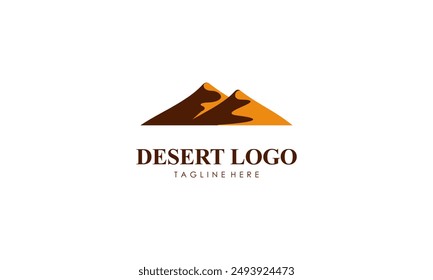 Hand Drawn Abstract Desert Logo Designs Vector Illustration
