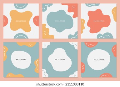 Hand drawn abstract design background. Social media template.