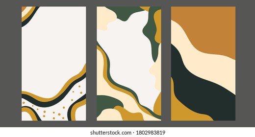 hand drawn  abstract design vector illustration. abstract design template for social media stories.