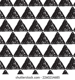 Hand drawn abstract designs and shapes, 
Art for fabrics and textiles.
Geometry monochrome ornament halftone vector background. White and black seamless pattern.