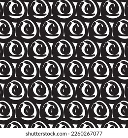 Diseños y formas abstractos dibujados a mano, 
Arte para tejidos y textiles.
Fondo del vector de medio tono monocromático de la geometría. Patrón transparente blanco y negro.