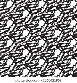 Hand drawn abstract designs and shapes, 
Art for fabrics and textiles.
Geometry monochrome ornament halftone vector background. White and black seamless pattern.