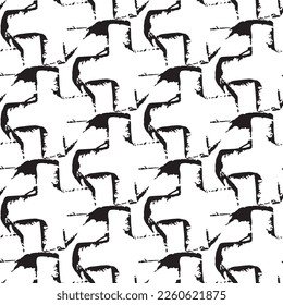 handgezeichnete abstrakte Designs und Formen, 
Kunst für Stoffe und Textilien.
Geometry monochrome Ornament-halftone Vektorhintergrund. Weiße und schwarze nahtlose Muster.