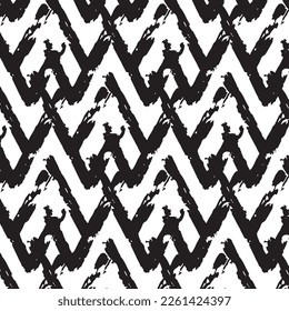 Hand drawn abstract designs and shapes, 
Art for fabrics and textiles.
Geometry monochrome ornament halftone vector background. White and black seamless pattern.