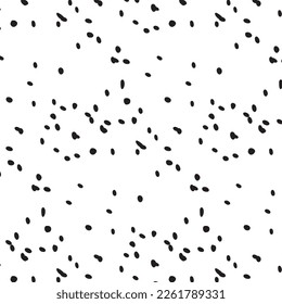 Hand drawn abstract designs and shapes,  Art for fabrics and textiles. Geometry monochrome ornament halftone vector background. White and black seamless pattern.