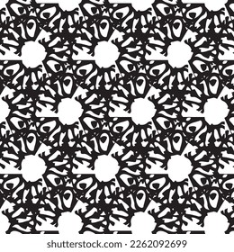 Hand drawn abstract designs and shapes, 
Art for fabrics and textiles.
Geometry monochrome ornament halftone vector background. White and black seamless pattern.