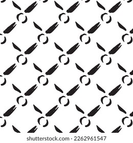 Hand drawn abstract designs and shapes, 
Art for fabrics and textiles.
Geometry monochrome ornament halftone vector background. White and black seamless pattern.