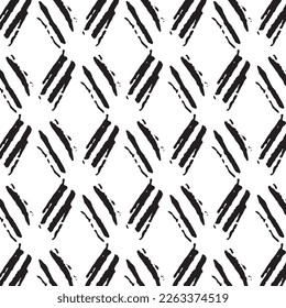 Hand drawn abstract designs and shapes, 
Art for fabrics and textiles.
Geometry monochrome ornament halftone vector background. White and black seamless pattern.