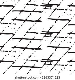 Hand drawn abstract designs and shapes, 
Art for fabrics and textiles.
Geometry monochrome ornament halftone vector background. White and black seamless pattern.