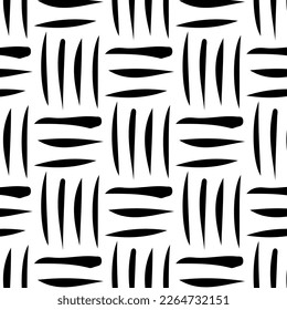Hand drawn abstract designs and shapes, 
Art for fabrics and textiles.
Geometry monochrome ornament halftone vector background. White and black seamless pattern.