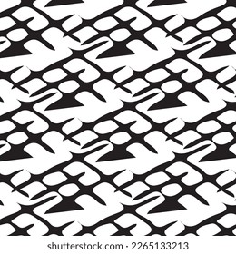 Hand drawn abstract designs and shapes, 
Art for fabrics and textiles.
Geometry monochrome ornament halftone vector background. White and black seamless pattern.