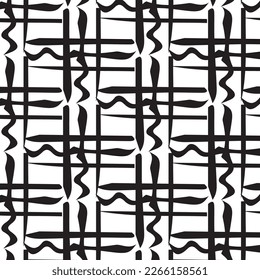 Hand drawn abstract designs and shapes, 
Art for fabrics and textiles.
Geometry monochrome ornament halftone vector background. White and black seamless pattern.