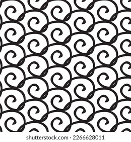 Diseños y formas abstractos dibujados a mano, 
Arte para tejidos y textiles.
Fondo del vector de medio tono monocromático de la geometría. Patrón transparente blanco y negro.