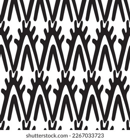 handgezeichnete abstrakte Designs und Formen, 
Kunst für Stoffe und Textilien.
Geometry monochrome Ornament-halftone Vektorhintergrund. Weiße und schwarze nahtlose Muster.