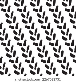 Diseños y formas abstractos dibujados a mano, 
Arte para tejidos y textiles.
Fondo del vector de medio tono monocromático de la geometría. Patrón transparente blanco y negro.