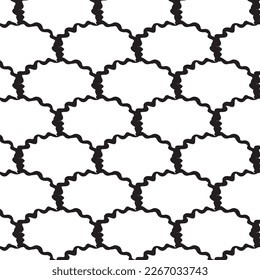Hand drawn abstract designs and shapes, 
Art for fabrics and textiles.
Geometry monochrome ornament halftone vector background. White and black seamless pattern.