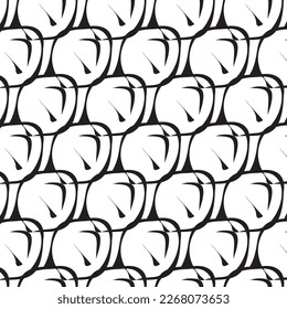 handgezeichnete abstrakte Designs und Formen, 
Kunst für Stoffe und Textilien.
Geometry monochrome Ornament-halftone Vektorhintergrund. Weiße und schwarze nahtlose Muster.