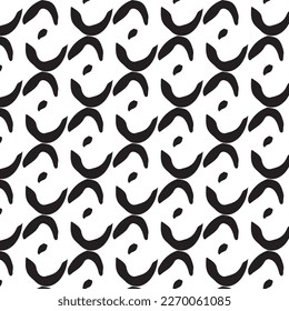 Hand drawn abstract designs and shapes, 
Art for fabrics and textiles.
Geometry monochrome ornament halftone vector background. White and black seamless pattern.