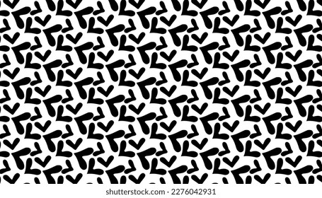 Hand drawn abstract designs and shapes, 
Art for fabrics and textiles.
Geometry monochrome ornament halftone vector background. White and black seamless pattern.