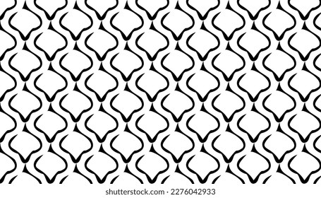 Diseños y formas abstractos dibujados a mano, 
Arte para tejidos y textiles.
Fondo del vector de medio tono monocromático de la geometría. Patrón transparente blanco y negro.