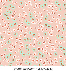 Flores De Ditsy Abstractas Dibujadas A Mano Patrón Vector Repetido Fondo Aislado