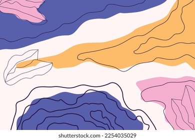 Hand drawn abstract doodle background illustration