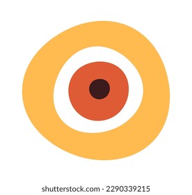 Dibujo a mano de un doodle abstracto gira alrededor de un icono plano. Ilustración del vector