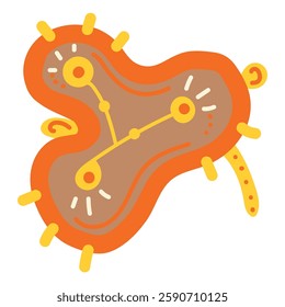 Hand drawn abstract doodle element. Vector illustration.