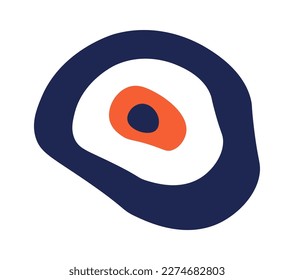 Hand drawn abstract doodle flat icon. Vector illustration