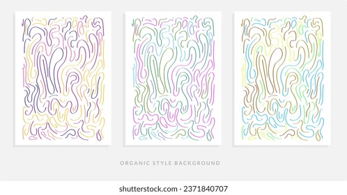 Hand Drawn Abstract Doodle Pattern, Line Art Style.