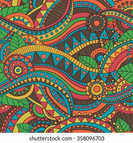 Hand drawn abstract doodle pattern, for your post card or notebook design
