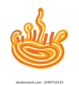 Hand drawn abstract doodle vector element.