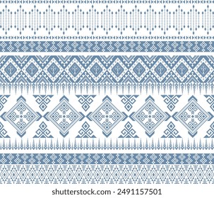 Hand drawn abstract Ethnic geometric pattern, background, navy blue beutiful textile, silk, great for textiles, banners, wallpapers