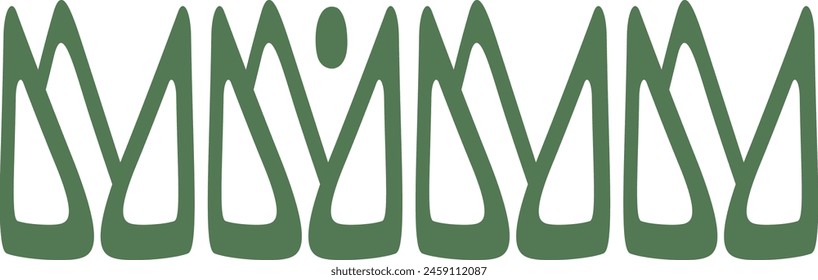 Hand Drawn Abstract Ethnic Pattern. African Design Style. Isolated Vector Illustration