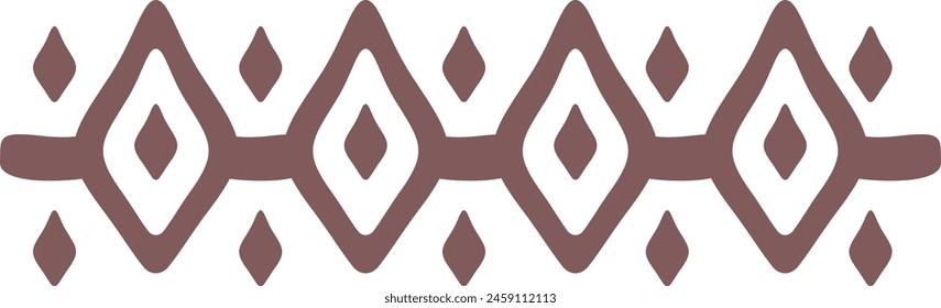 Hand Drawn Abstract Ethnic Pattern. African Design Style. Isolated Vector Illustration