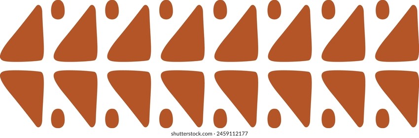 Hand Drawn Abstract Ethnic Pattern. African Design Style. Isolated Vector Illustration