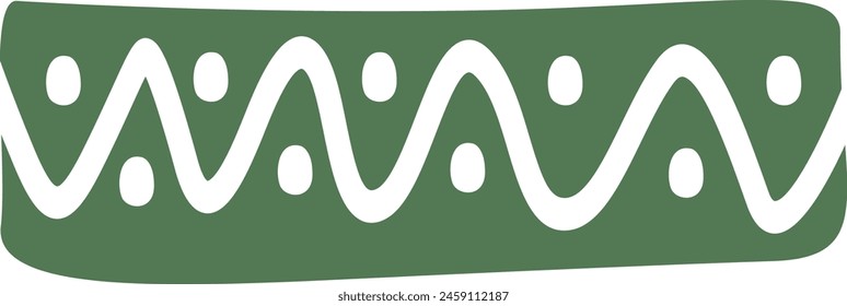 Hand Drawn Abstract Ethnic Pattern. African Design Style. Isolated Vector Illustration