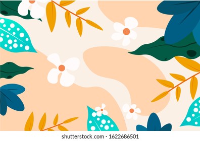 Hand drawn abstract floral background Free Vector