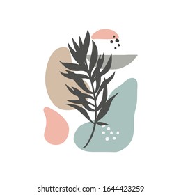 Hand drawn abstract floral background isolated on white. Vector flower background  for paper, cover, fabric, interior decor.
